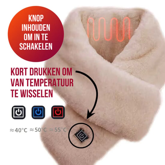 Casa di Elturo Usb verwarmde sjaal inclusief powerbank - katoen l80 x b11 cm 3 - Image 2