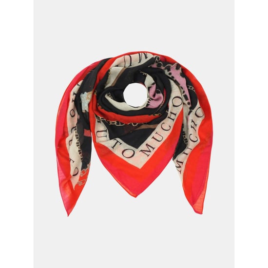 Mucho Gusto Wollen sjaal zürich rood met tijgers, kettingen en zwarte accenten - Image 1
