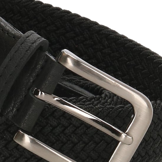 Zenino Gevlochten lederen riem weston zwart cm - Image 3