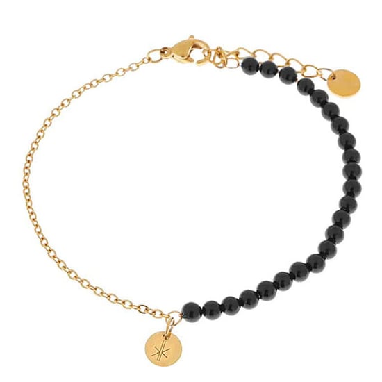 Label Kiki Armband half half black gold - Image 1