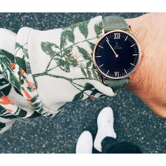 Kapten & Son Horloge black olive canvas campina 4251145223762 - Image 3