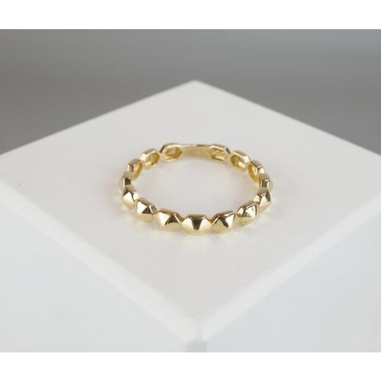 Christian 14 karaat gouden blokjes ring - Image 2