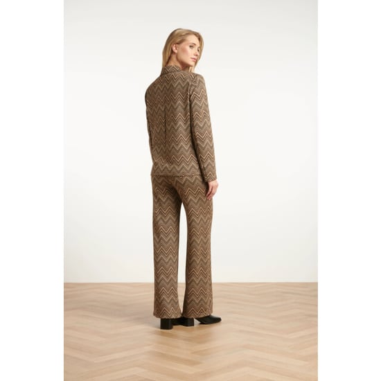 Smashed Lemon Zand en gouden blazer met zigzagprint | - Image 2