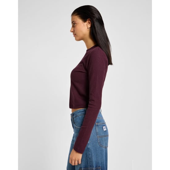 Lee Ls cropped rib tee beet - Image 3