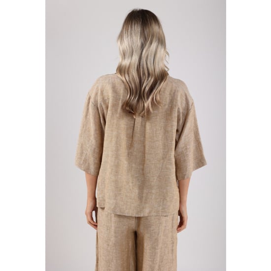 Nukus Lucy blouse melange zand dessin - Image 2