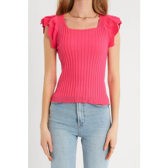 Robin-Collection Elastische ribstof top t93547 - Image 1
