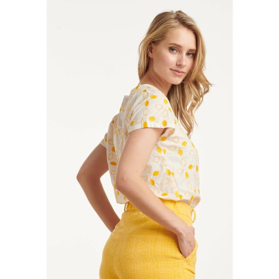Smashed Lemon 25016 te katoenen blouse met citroen borduursels | - Image 4