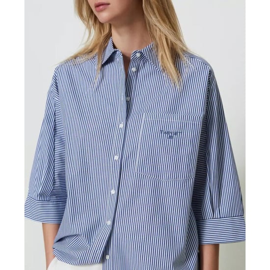 Twin-set Gestreept poplin overhemd met logo voeg toe aan verlanglijst € 159,00 - Image 5