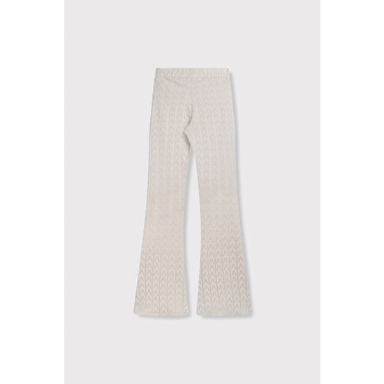 Alix The Label Ladeis knitte a jzquard pant taupe - Image 3