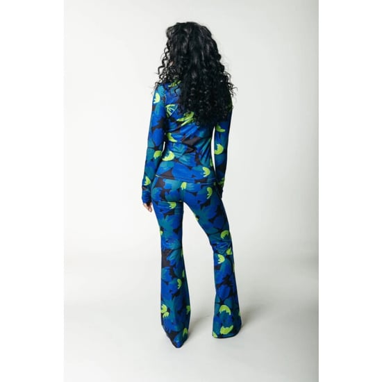 Colourful Rebel Moved flower peached extra flare pants dessin - Image 3