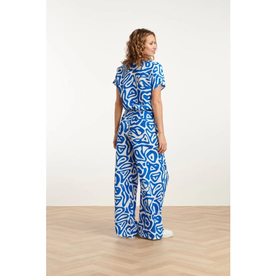 Smashed Lemon 25004 wijde broek met te abstracte print | - Image 5