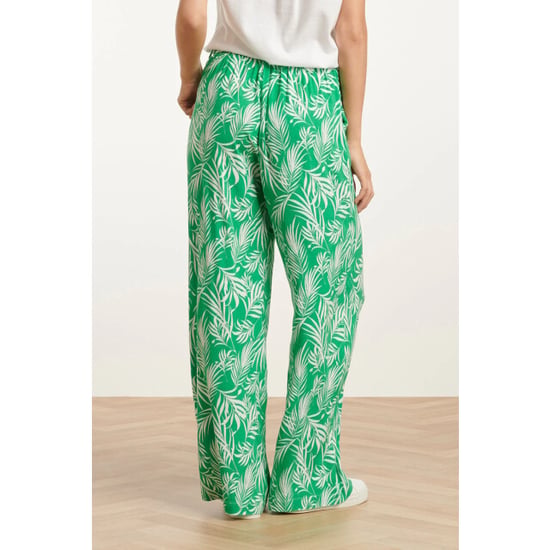 Smashed Lemon 25047 stretchy flowy broek met bladprint | - Image 3