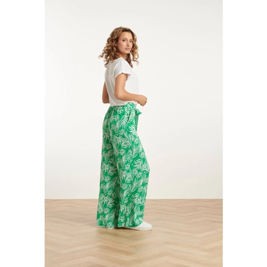 Smashed Lemon 25047 stretchy flowy broek met bladprint | - Image 5