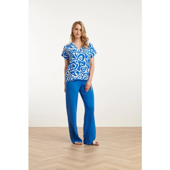 Smashed Lemon 25140 wide straight leg stretch broek | - Image 2