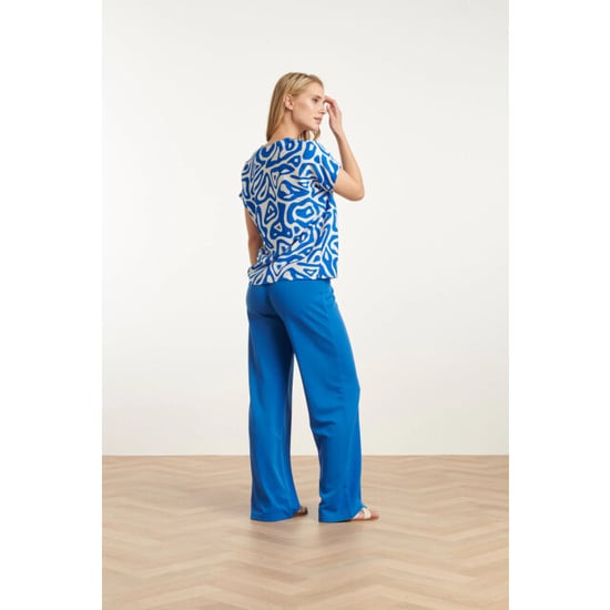 Smashed Lemon 25140 wide straight leg stretch broek | - Image 6