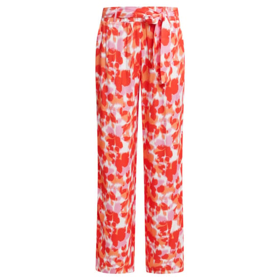 Smashed Lemon 25209 satijnen broek met peach bloemenprint | - Image 6