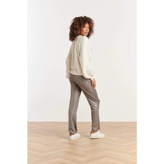 Smashed Lemon Damesglanzende metallic broek | - Image 2