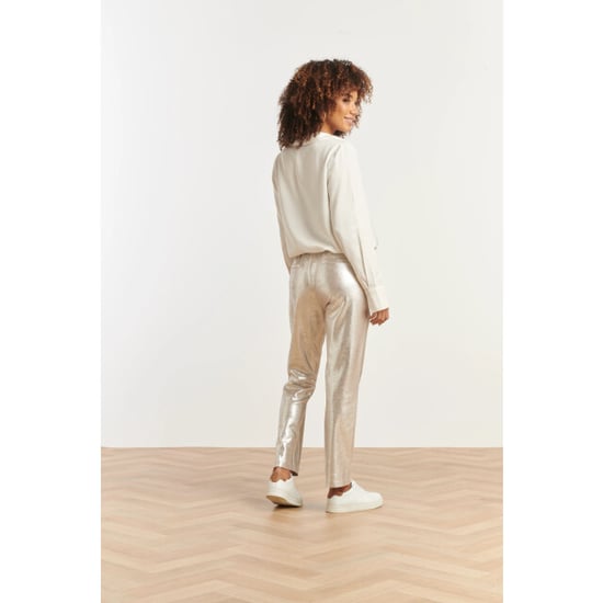 Smashed Lemon Damesglanzende metallic broek | - Image 2