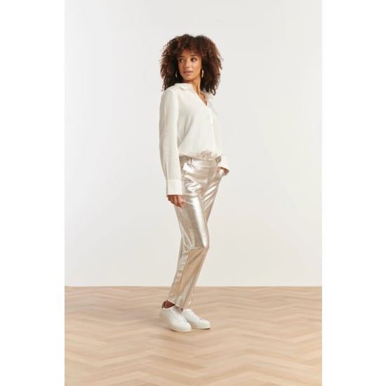 Smashed Lemon Damesglanzende metallic broek | - Image 3