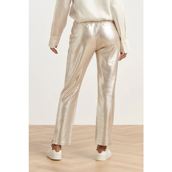 Smashed Lemon Damesglanzende metallic broek | - Image 4