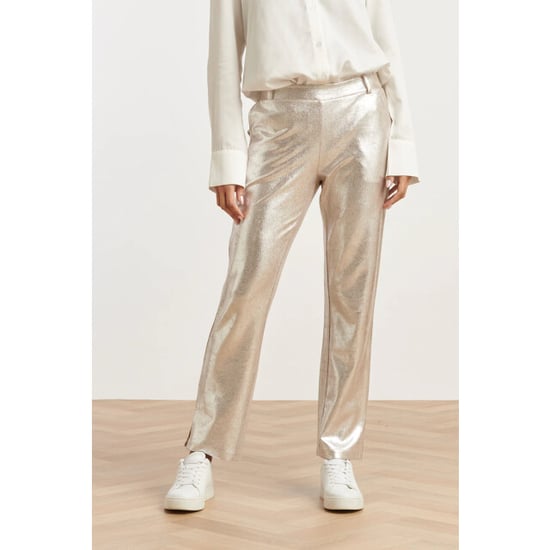 Smashed Lemon Damesglanzende metallic broek | - Image 6