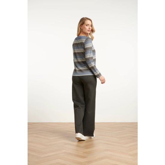 Smashed Lemon Damesstretch broek met wijde pijpen | - Image 2