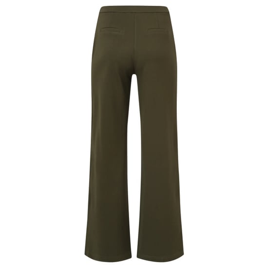 Smashed Lemon Damesstretch charcoal broek met wijde pijpen | - Image 3