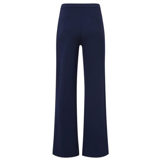 Smashed Lemon Damesstretch charcoal broek met wijde pijpen | - Image 2
