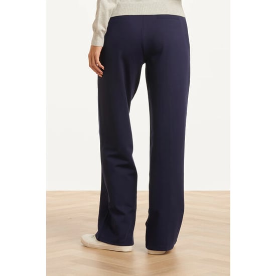Smashed Lemon Damesstretch charcoal broek met wijde pijpen | - Image 5
