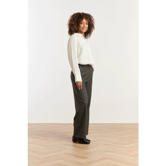 Smashed Lemon Grijs en wit pinstriped broek | - Image 5