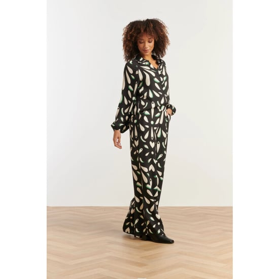 Smashed Lemon Ornament geprint broek in zwart off white en groen details | - Image 5