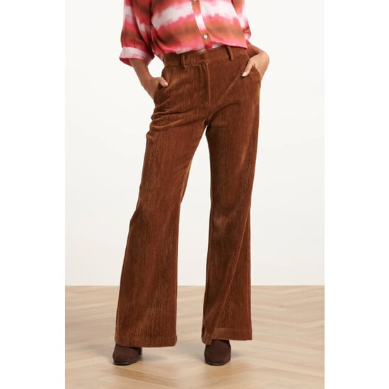 Smashed Lemon Retro chic bruine flared broek | - Image 4