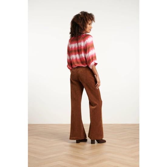 Smashed Lemon Retro chic bruine flared broek | - Image 6