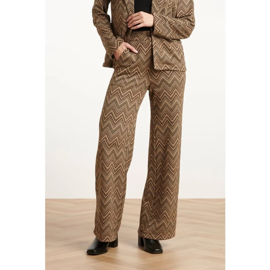 Smashed Lemon Zand en gouden broek met zigzagprint | - Image 2