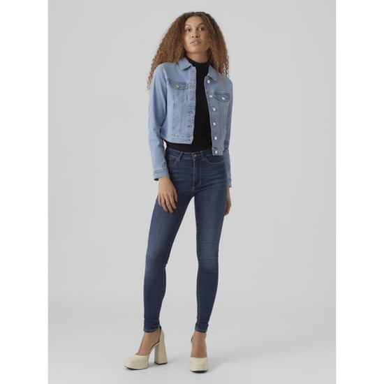 Vero Moda Vmluna ls slim dnm jacket mix ga no blue denim - Image 3