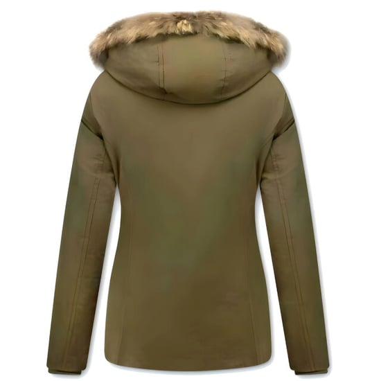 Beluomo Korte winterjassen met bontkraag jas donker - Image 3