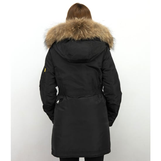 Gentile Bellini Lange parka winterjas met bontkraag - Image 3