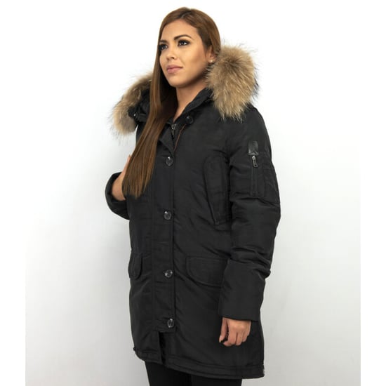 Gentile Bellini Lange parka winterjas met bontkraag - Image 4