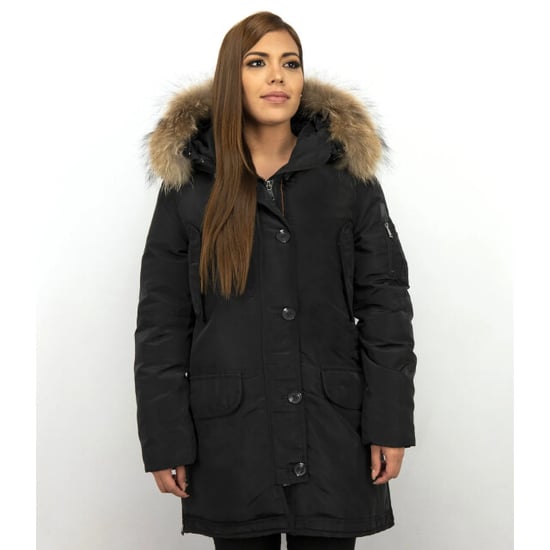Gentile Bellini Lange parka winterjas met bontkraag - Image 6