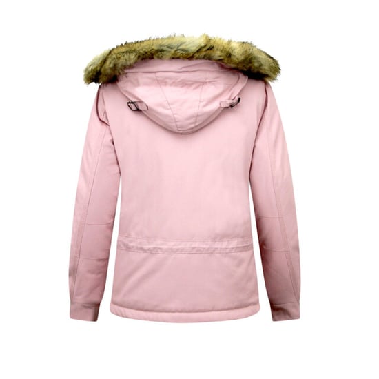 Matogla Anorak winterjas met bontkraag pink - Image 5
