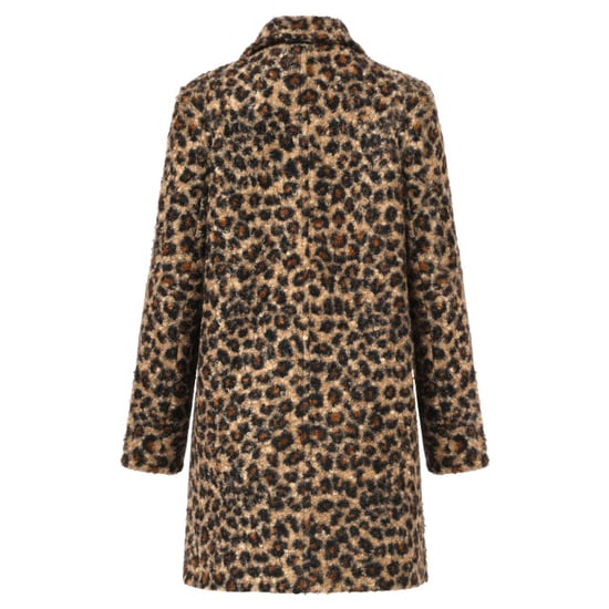 Smashed Lemon Bouclé dierenprint jas in camel en zwart | - Image 6