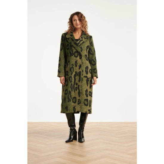 Smashed Lemon Dierenprint jas in army met zwart | - Image 5