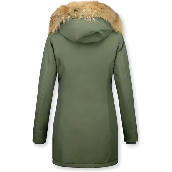 TheBrand Lange parka jas met bontkraag - Image 4