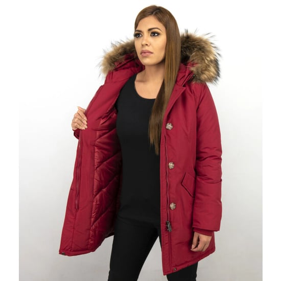 TheBrand Parka jas slim fit met bontkraag - Image 2