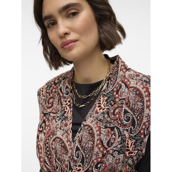 Vero Moda Vmmable magda sl long waistcoat wv brique - Image 2