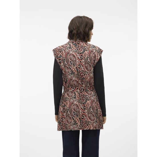 Vero Moda Vmmable magda sl long waistcoat wv brique - Image 3