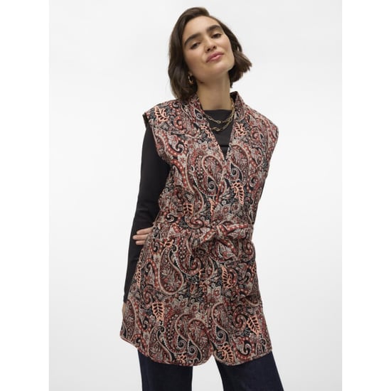 Vero Moda Vmmable magda sl long waistcoat wv brique - Image 5