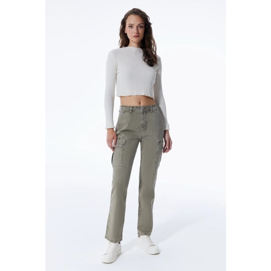 Cup of Joe Straight cargo; %97 co-%3 ea; denim kaki - Image 1