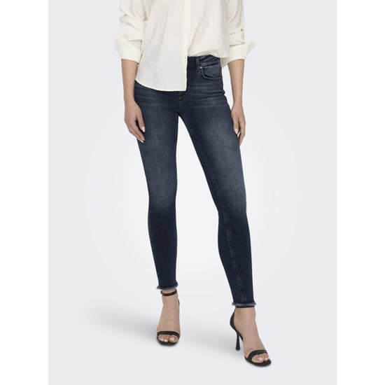 Only Onlblush life mid sk ank raw rea409 blue denim - Image 5