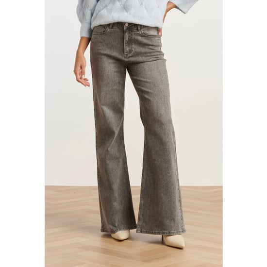 Smashed Lemon Mediumblauwe flared jeans | - Image 2